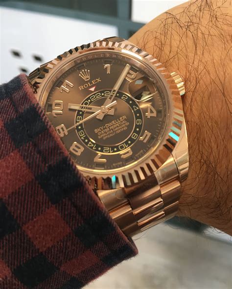 rolex chocolate sky dweller|Rolex dweller price.